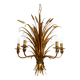 Beautiful huge 1970s gold-plated 5-arm tall metal chandelier by Hans Kögl