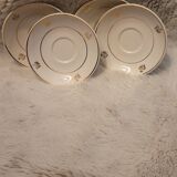 4 assiettes mignardises porcelaine vintage