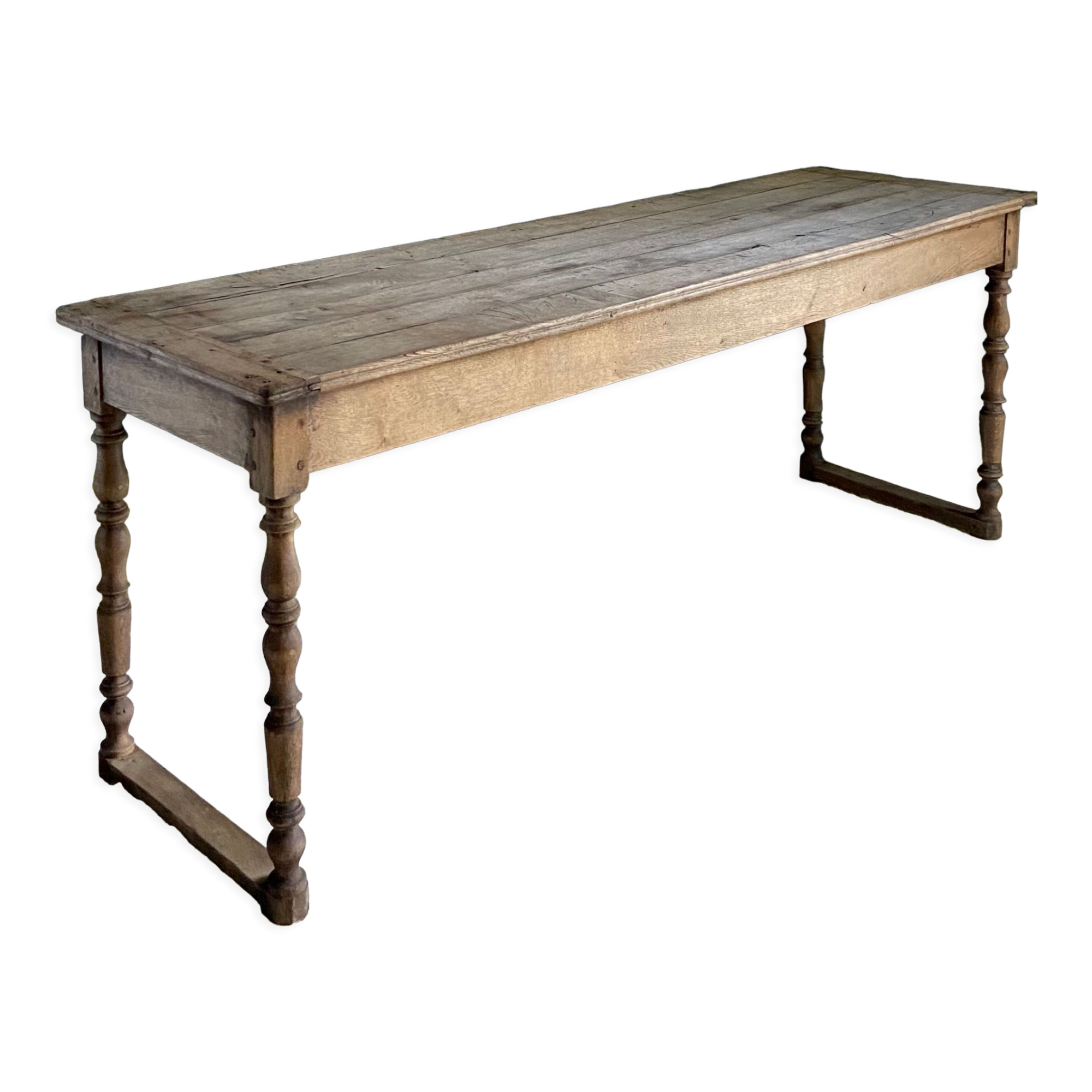 Oak console, 19th century draper table