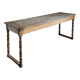 Oak console, 19th century draper table