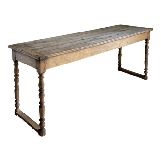 Console en chêne, table de drapier 19e siècle