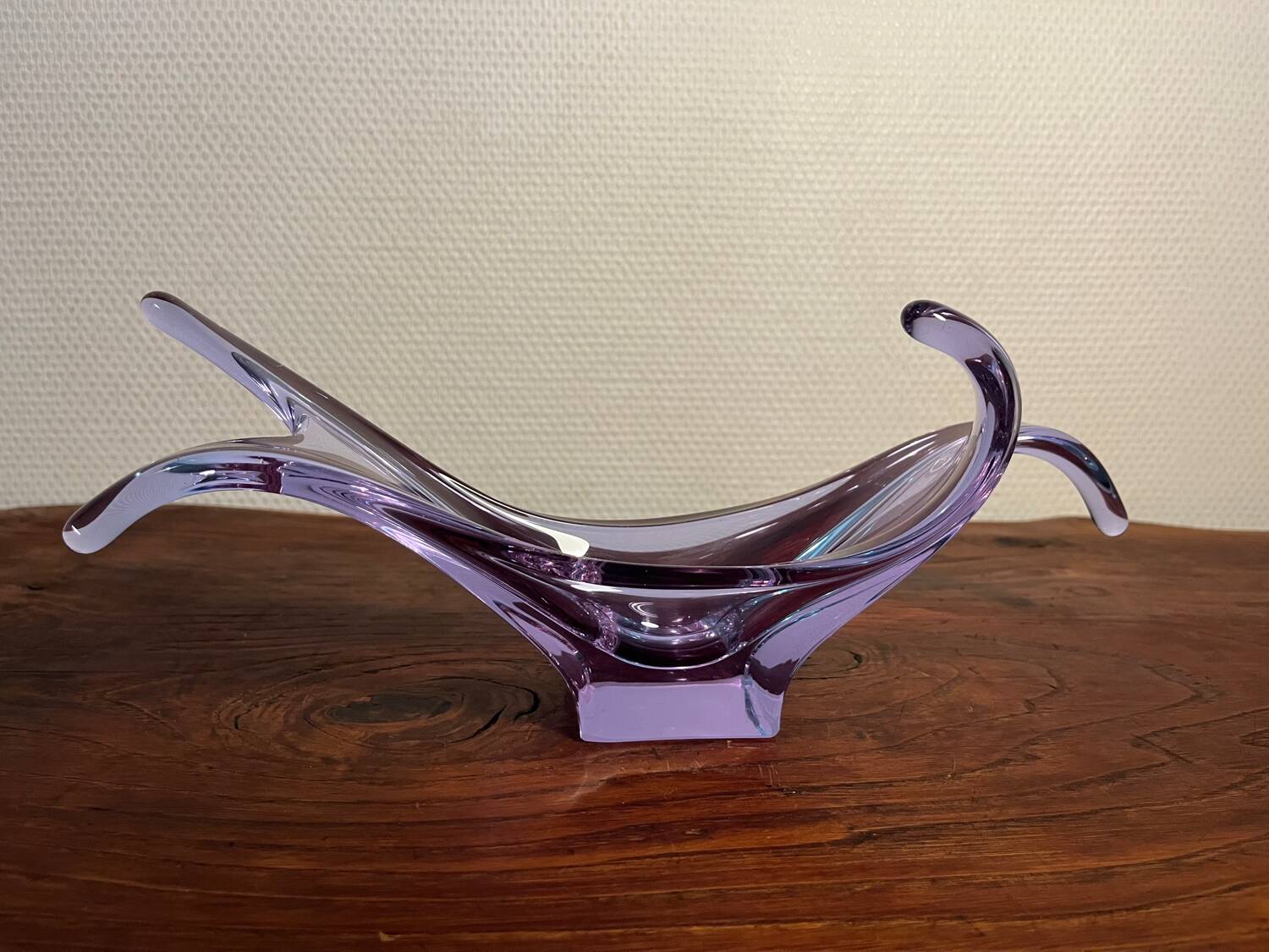 Vide poche vintage 1970 murano bouche soufflée bol alexandrite violet