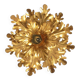 Golden leaf wall lamp