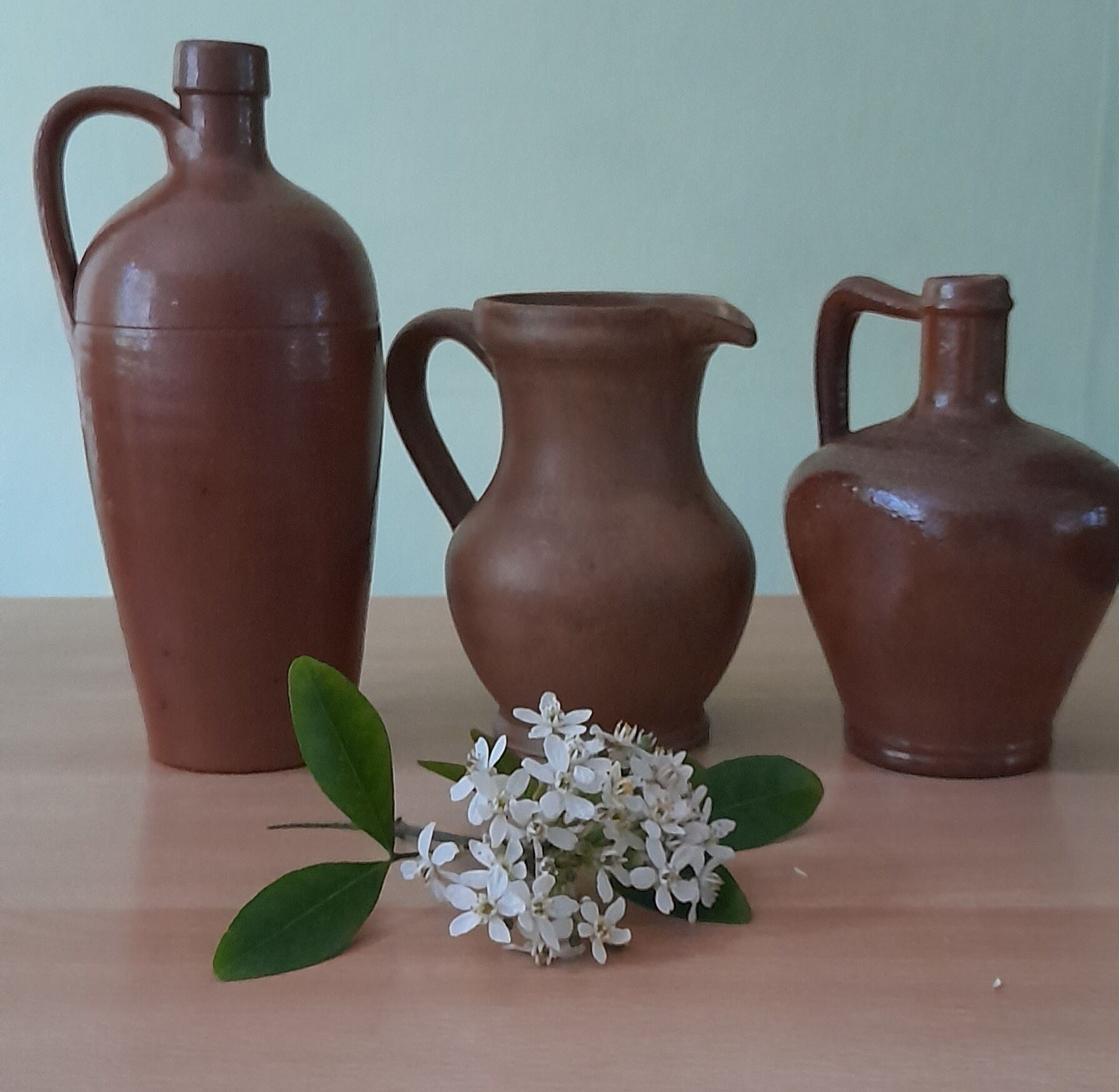 Set of sandstone jugs