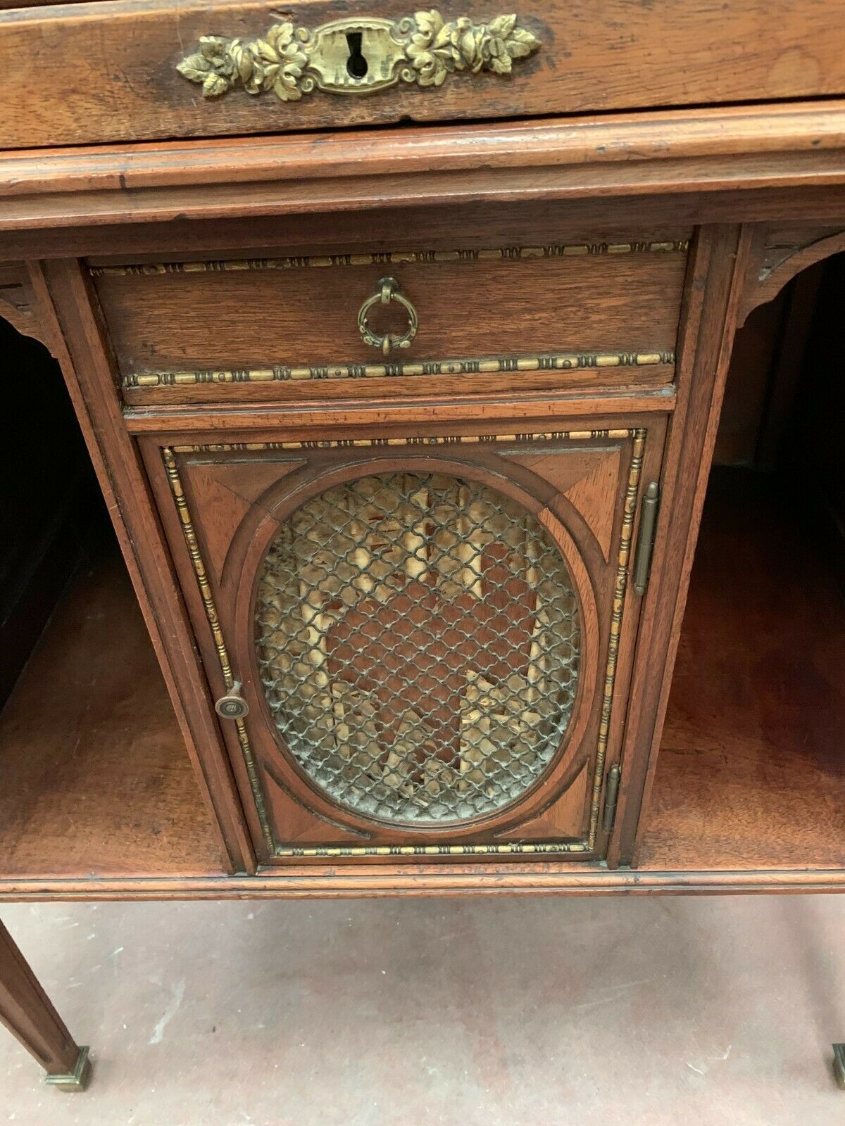 20th century walnut cylinder lady's desk
