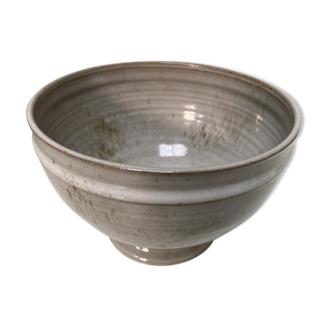 Vintage grey sandstone bowl signed