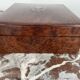 Jewelry box, Napoleon III, nineteenth century, cedar magnifying glass, rosewood, brass