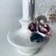 Italian slip candle holder signed