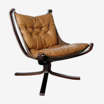Fauteuil scandinave Falcon Chair, Sigurd Resell pour Vatne Møbler, Norvège 1970