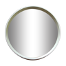 Miroir rond contour en plastique blanc