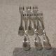 6 silver-plated metal cake forks by Christofle Chinon, 16cm