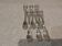 6 silver-plated metal cake forks by Christofle Chinon, 16cm