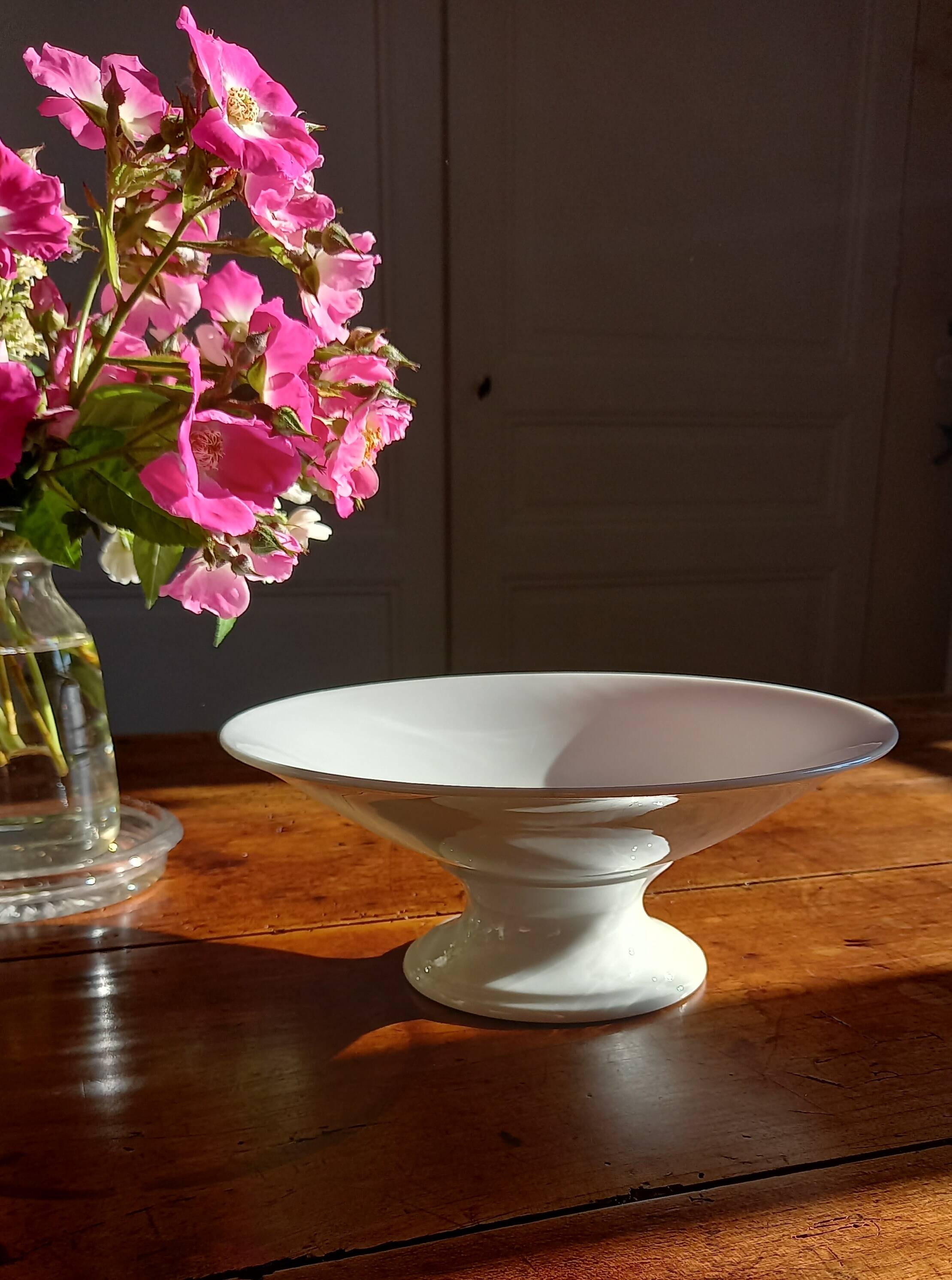Small white porcelain fruit cup