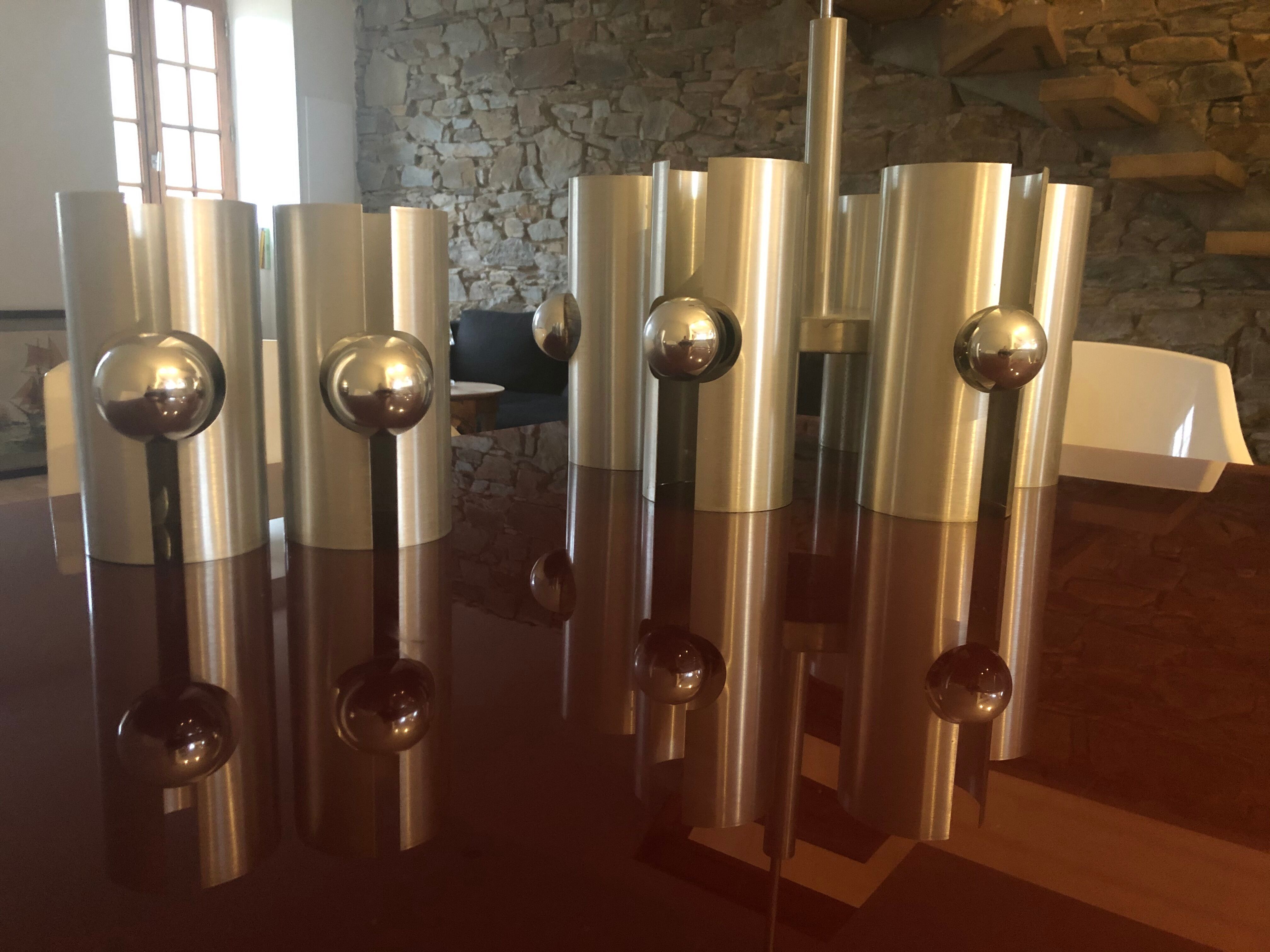 Chandelier set and Wall Lamps Space age