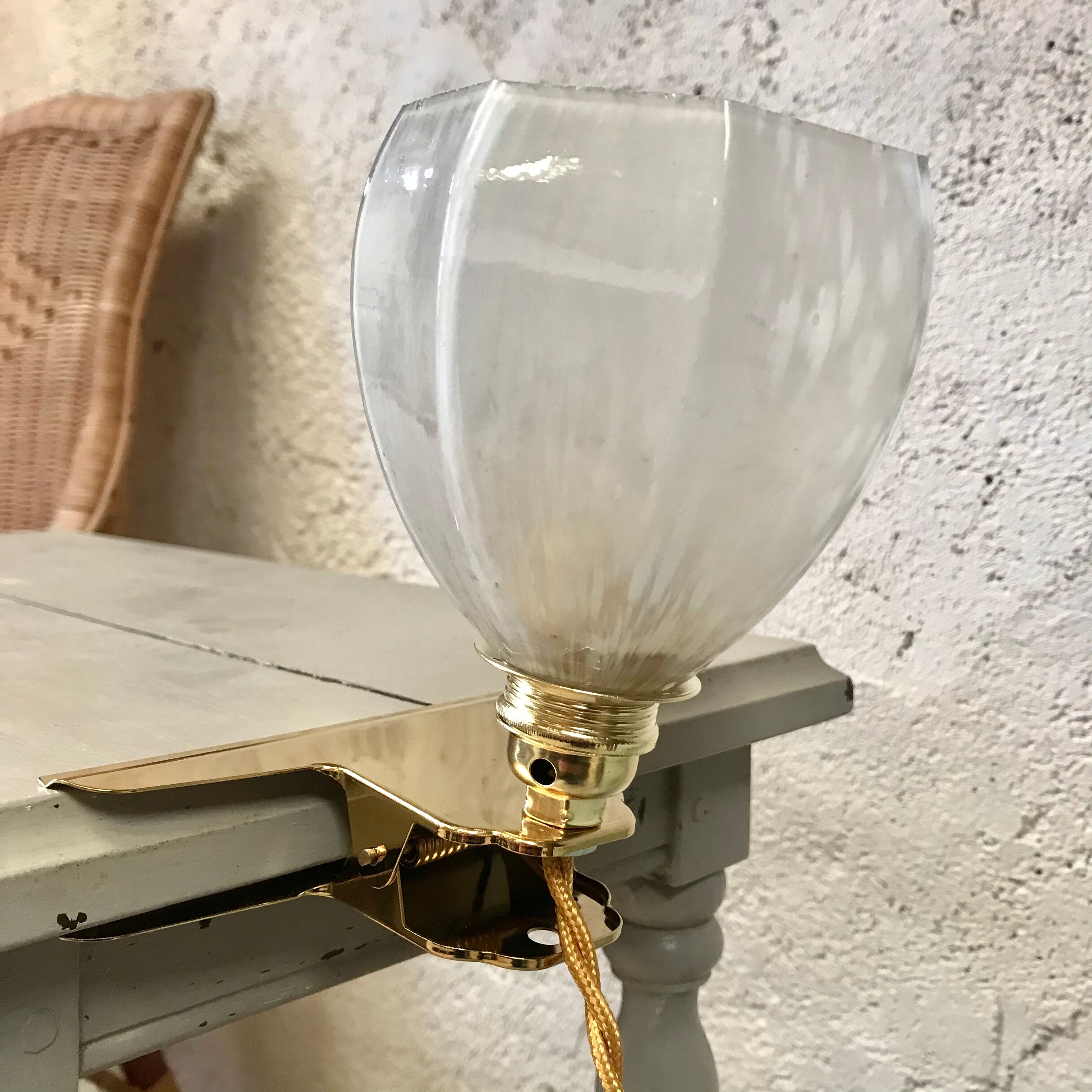 Clichy glass clamp lamp