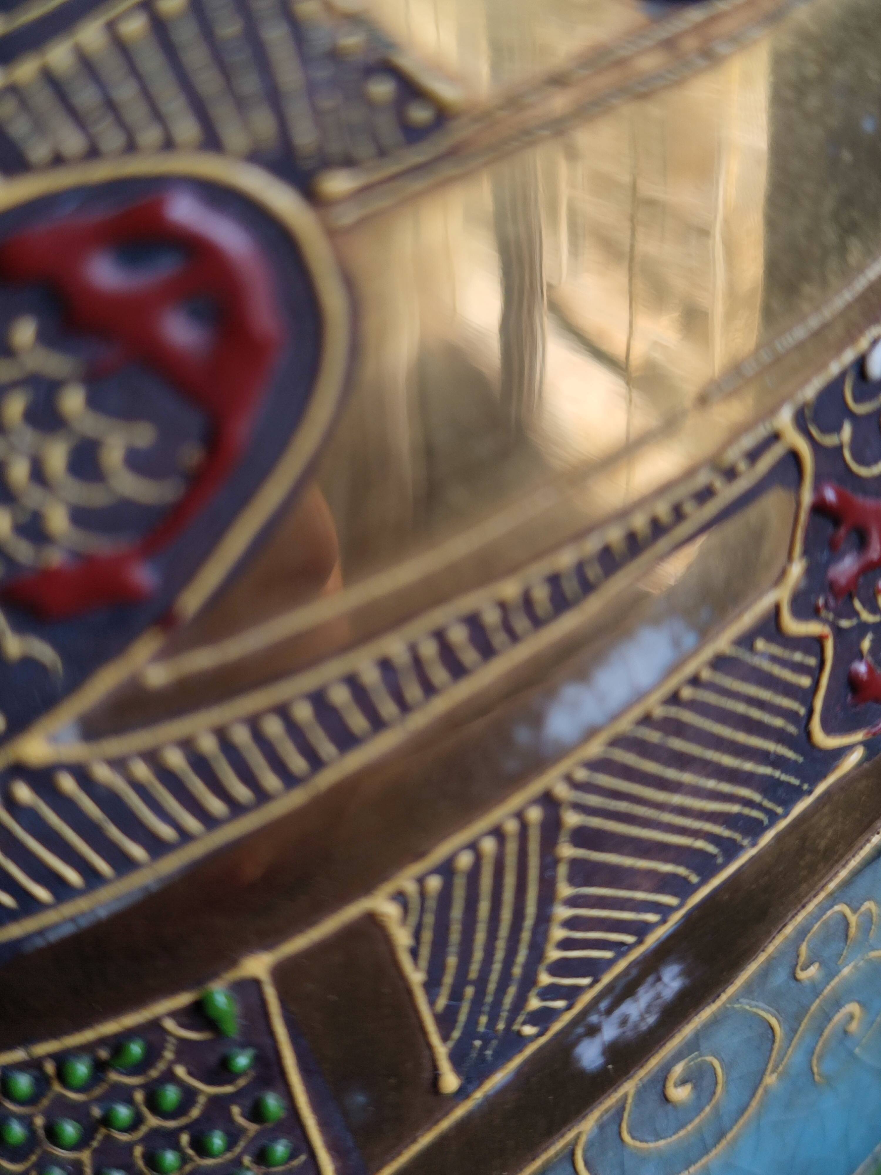 Old Japanese table lamp with Satsuma decoration.