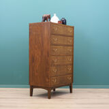 Walnut chest of drawers, Danish design, 60s, made in Denmark