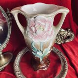 Vase ancien Art Nouveau en barbotine Auguste de Bruyn Lille Fives