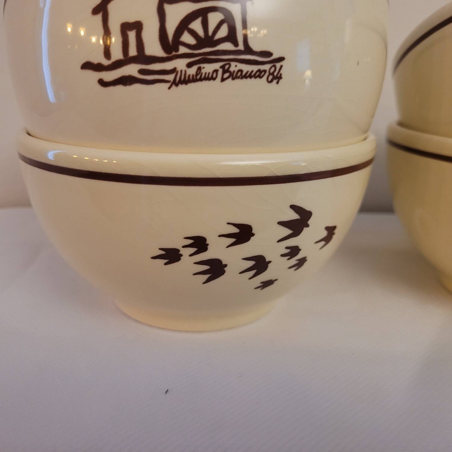 4 Mulino Bianco bowls 1984 – vintage Italian ceramics