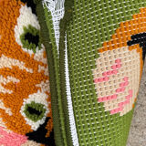 Scandinavian tiger Rya rug, wool, 1970s.