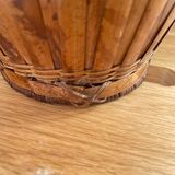 Vase en rotin vintage