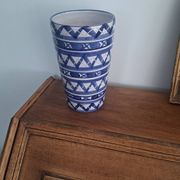 Blue and White Ceramic Decorative Vase Robert Picault