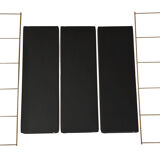 Wall shelf string in gold and black metal with twist year 60 n°1