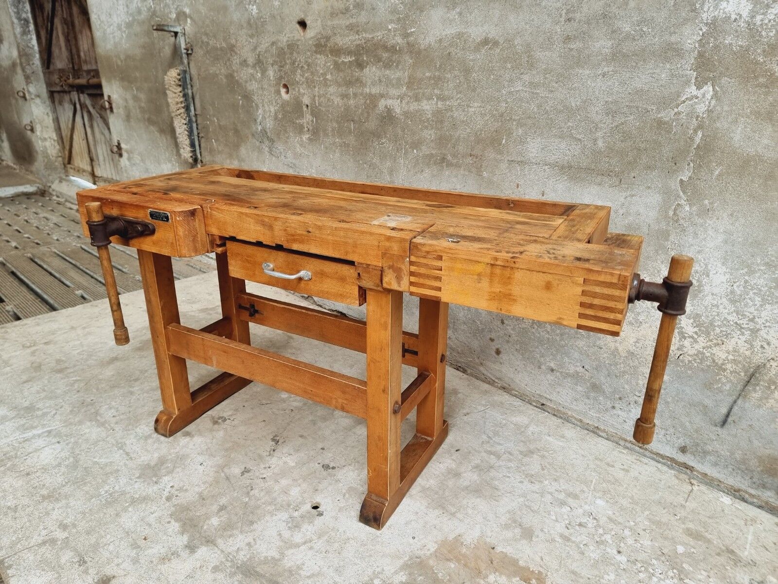 Workbench side table bathroom furniture beech