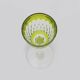 Armagnac wine glasses in green crystal by Baccarat, 1970s, set of 6.