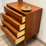 Scandinavian teak chest of drawers with 4 drawers