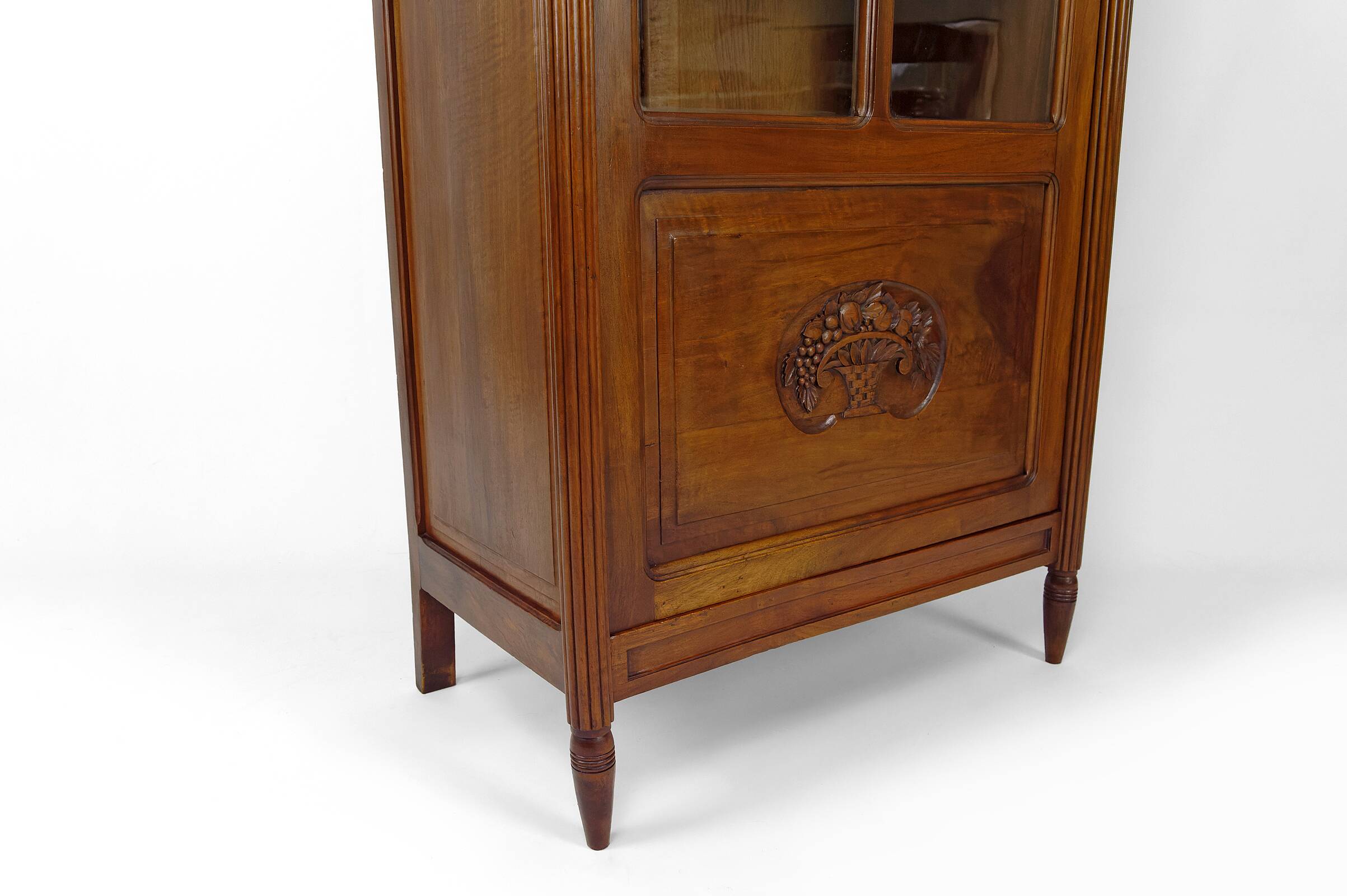 Art Deco walnut display cabinet, France, Circa 1920
