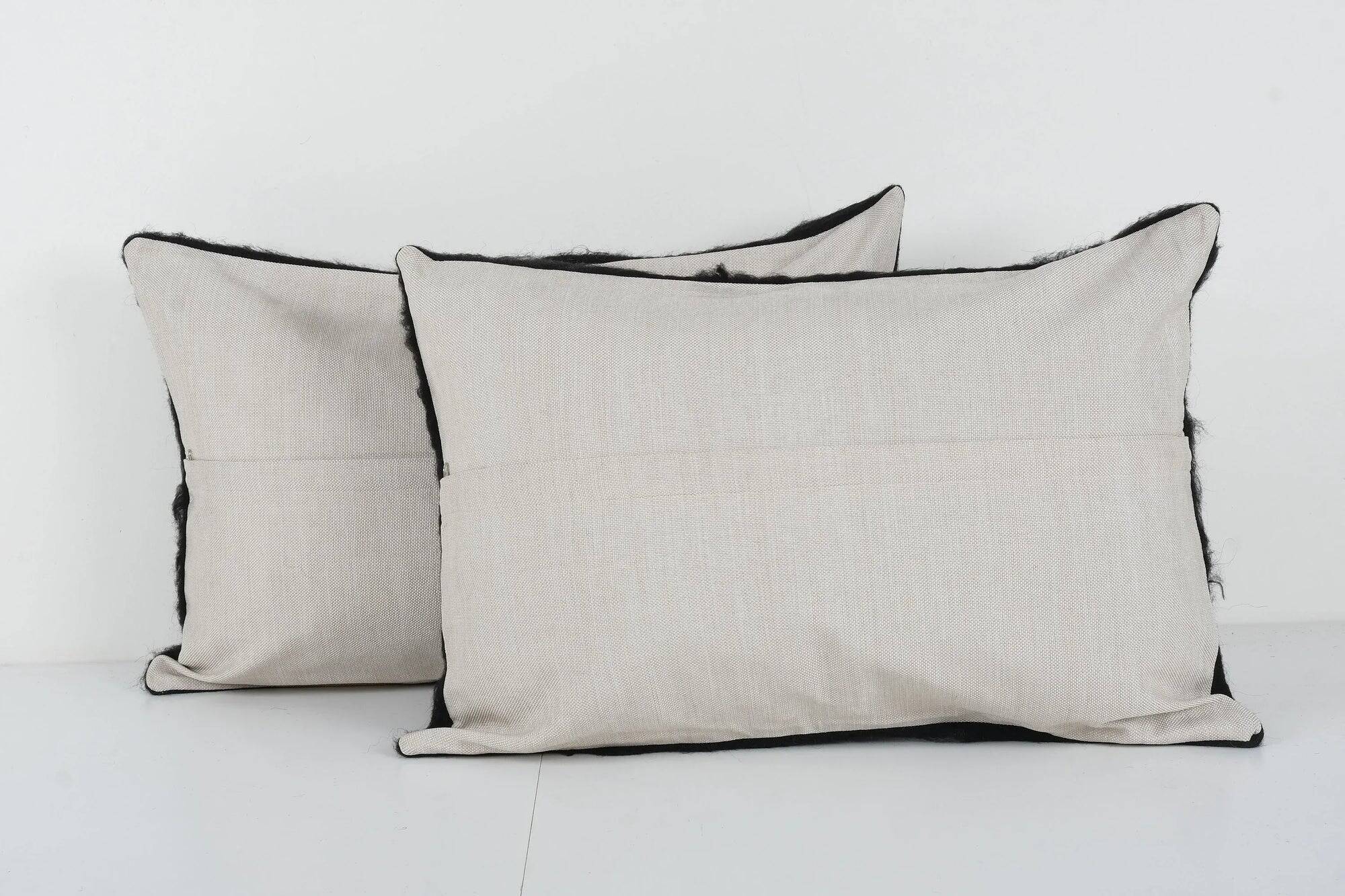 Set of 2 vintage kilim cushion covers 41x61 cm