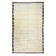 Modern Turkish Tulu Rug with Colorful Border. 100% Wool Custom Options Available