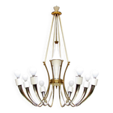 Lustre araignée italien des années 1950 par Oscar Torlasco