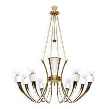 Lustre araignée italien des années 1950 par Oscar Torlasco
