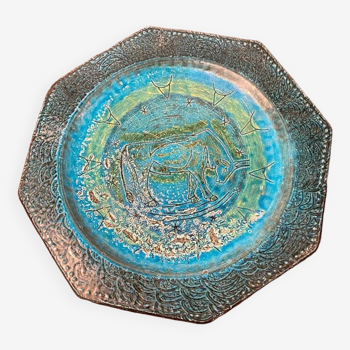 Ceramic plate, Accolay, 1960