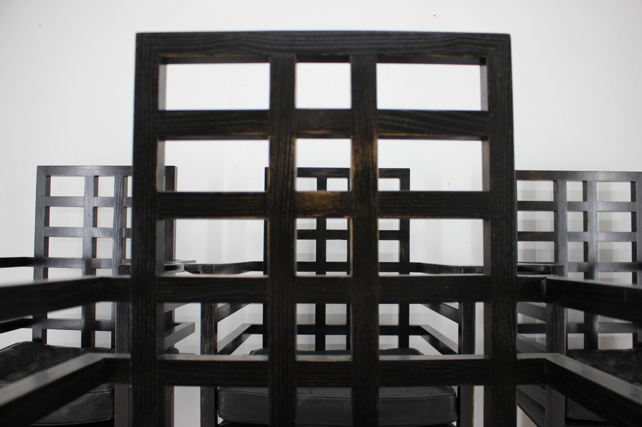 Set of Four Josef Hoffmann Armloffel Chairs Made By Wittmann,Austria