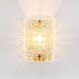 Mid-Century Scandinavian Glass & Brass Wall Lamp - C. Fagerlund, Orrefors