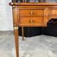 Bureau plat Louis XVI dessus cuir noir