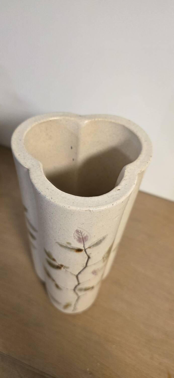 Large Trilobed Vase "Clover" Vallauris vintage - Raymonde Le Duc