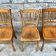 Série de 5 chaises en bois bistrot Luterma