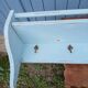 Antique wooden wall shelf