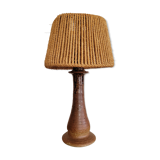 Stoneware and rope lamp