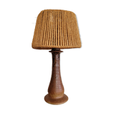 Stoneware and rope lamp