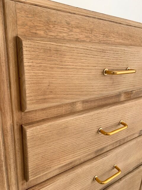 Vintage rag picker in raw wood