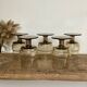 5 vintage glasses in smoked glass