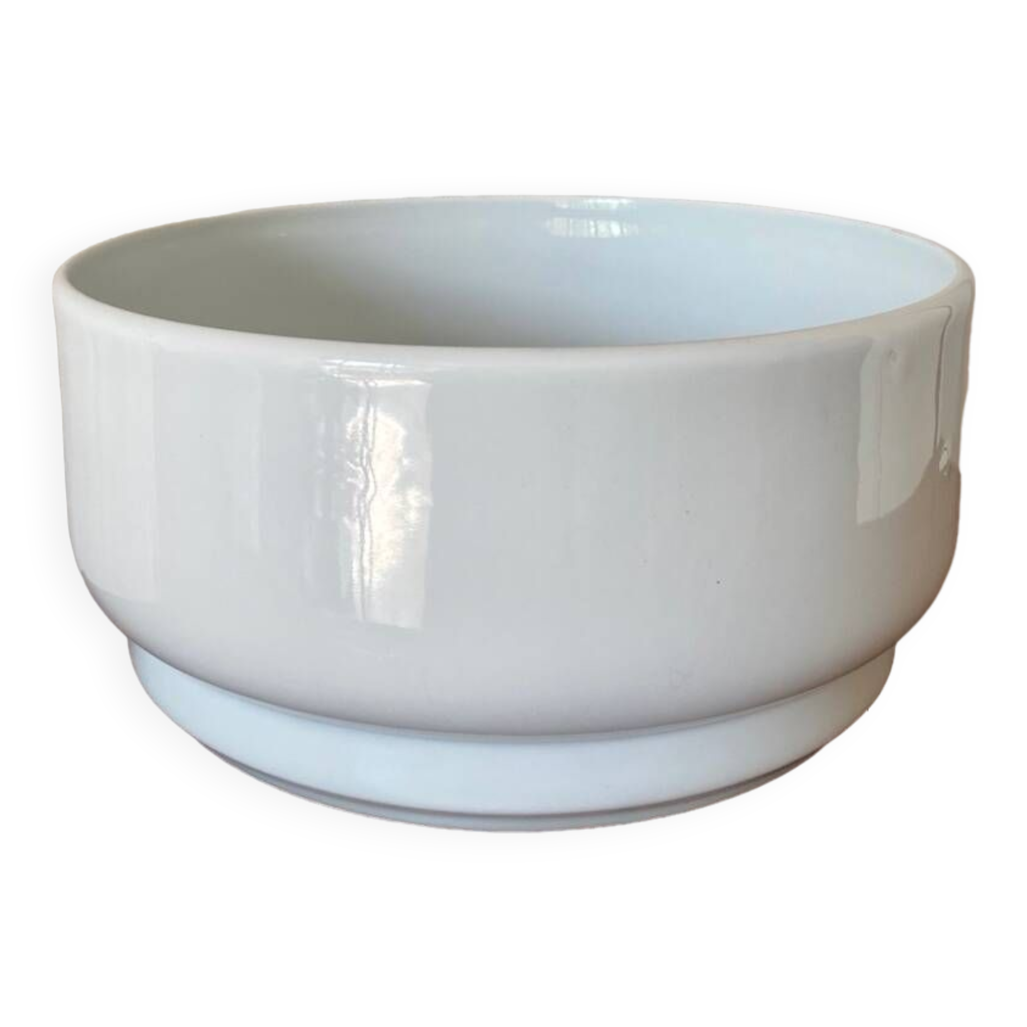 Contemporary white salad bowl