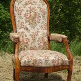 Antique Voltaire armchair with 4-position reclining backrest