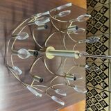 Lustre en laiton et verre par Sciolari