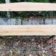 wooden and metal garden bench